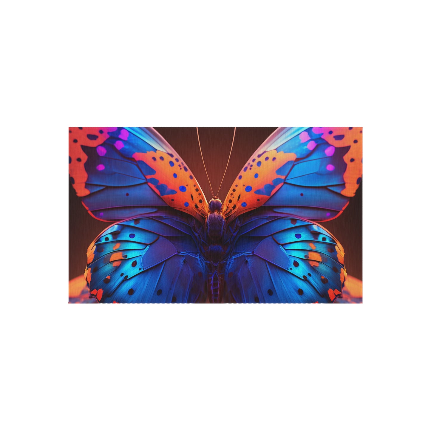 Outdoor Rug  Neon Butterfly Macro 3