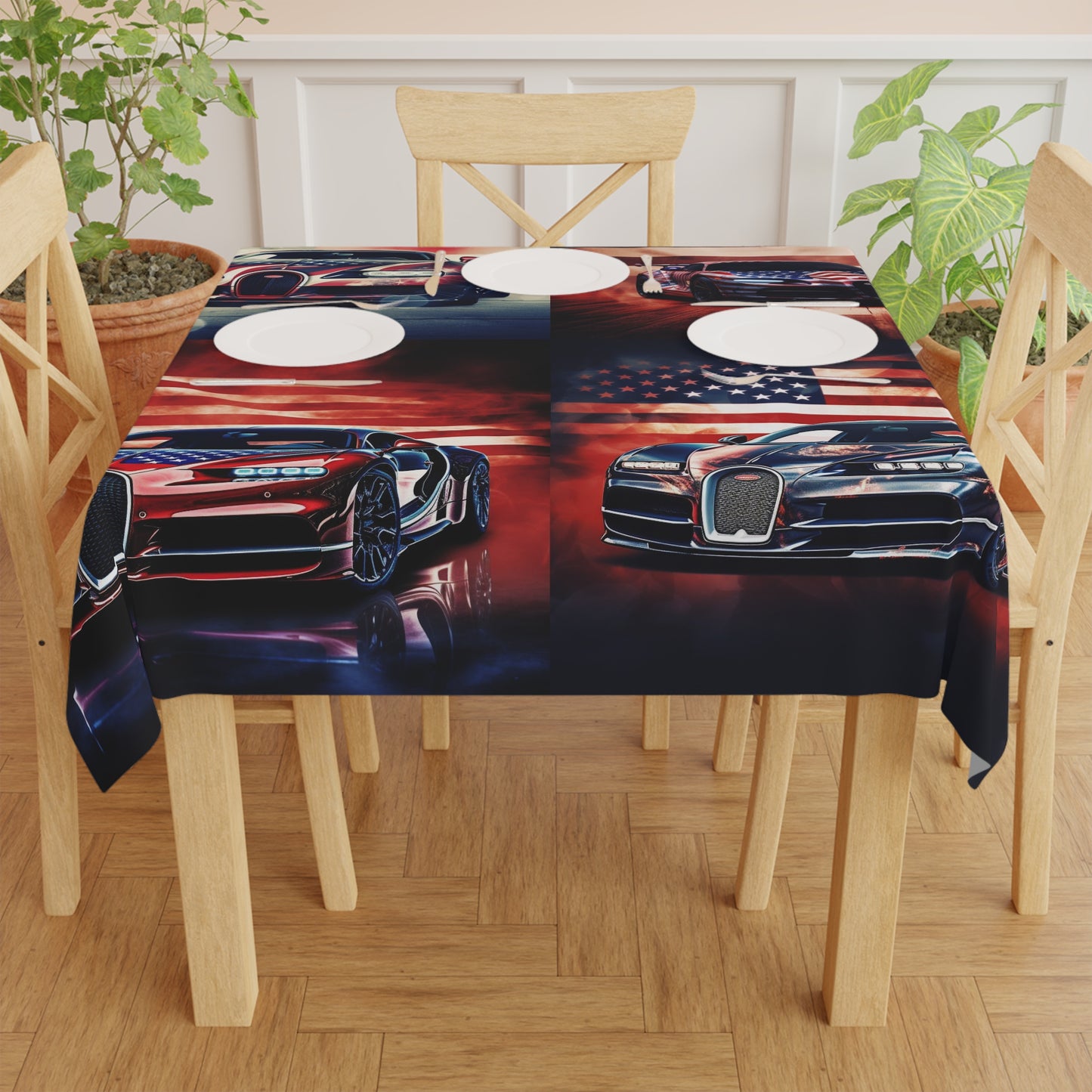 Tablecloth Abstract American Flag Background Bugatti 5