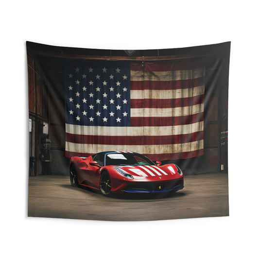 Indoor Wall Tapestries American Flag Farrari 4