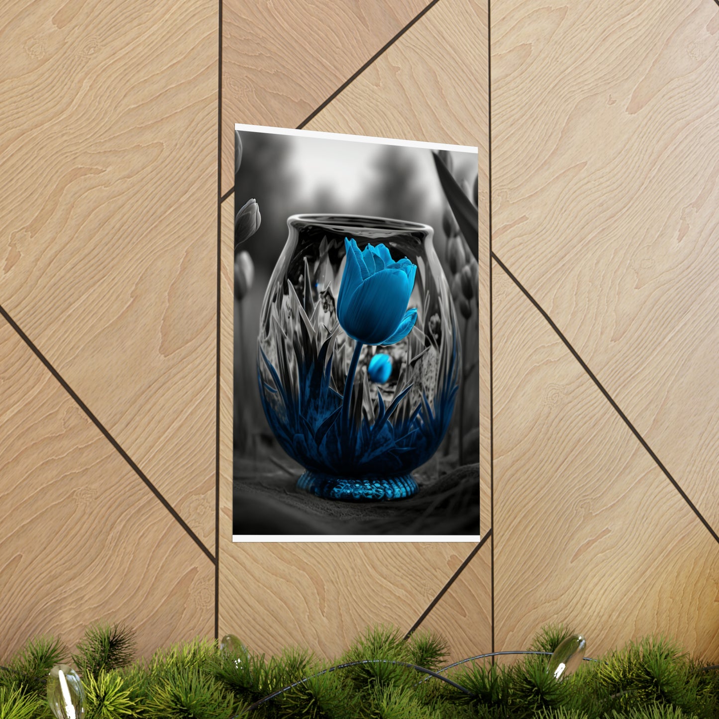 Premium Matte Vertical Posters Tulip Blue 6