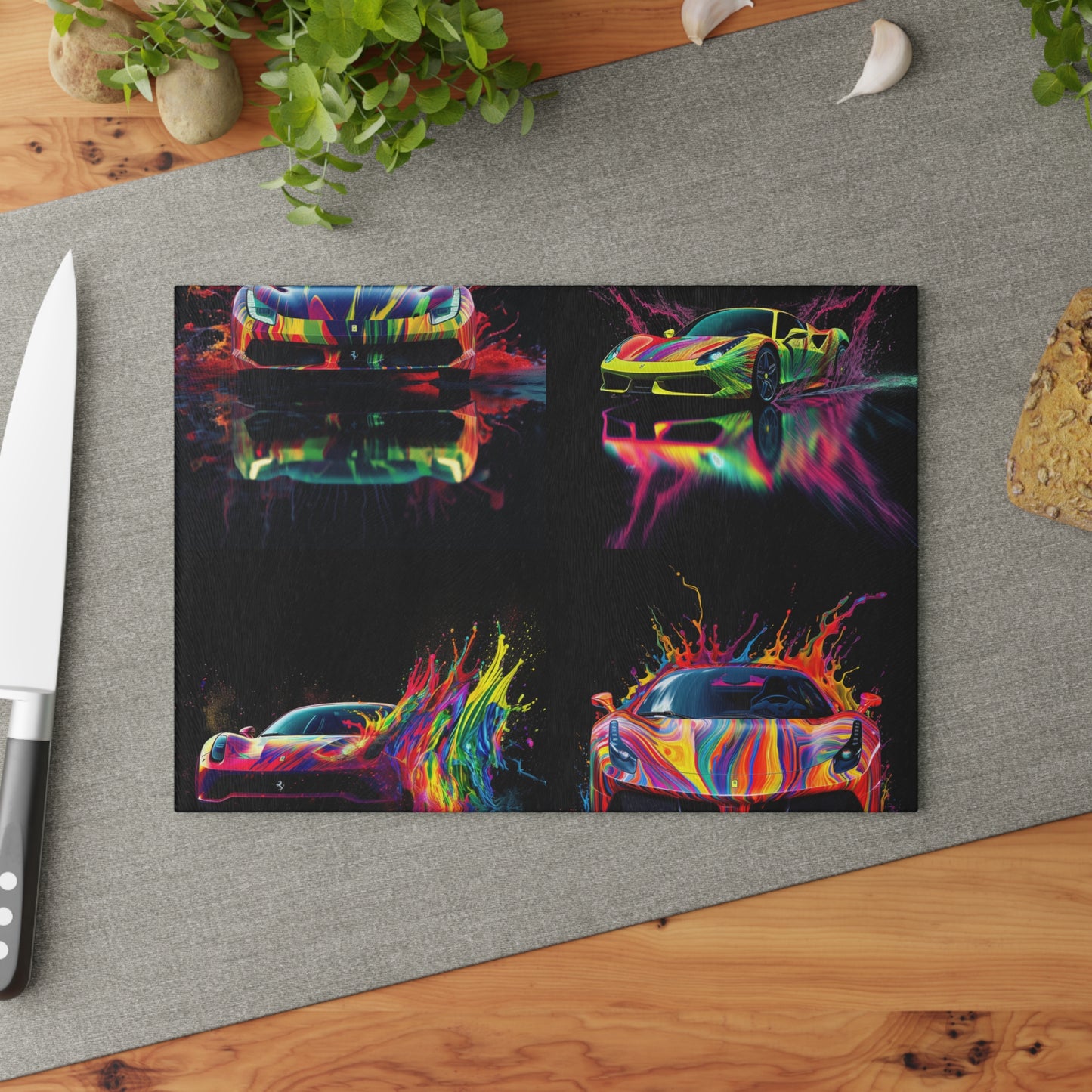 Glass Cutting Board Ferrari Fusion Water 5