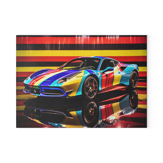 Glass Cutting Board Hyper Colorfull Ferrari 2