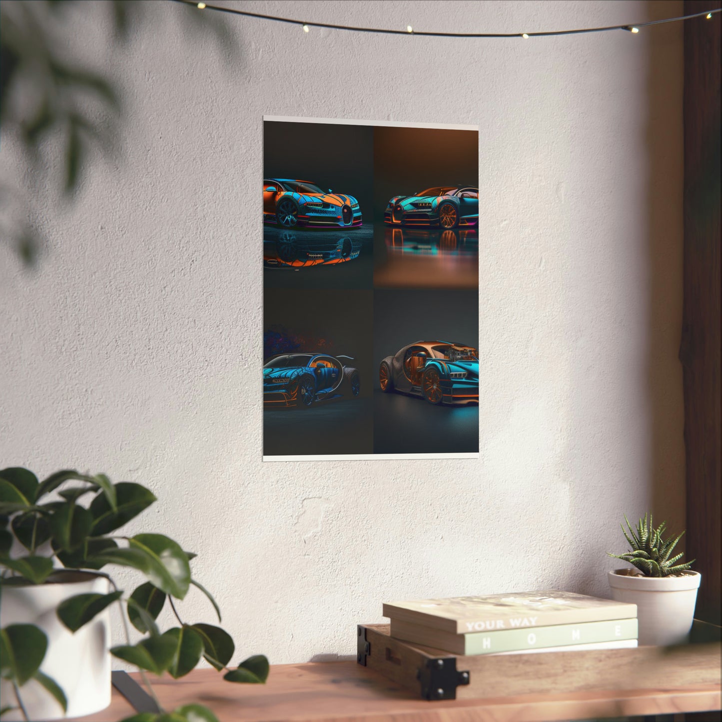 Premium Matte Vertical Posters Bugatti Blue 5