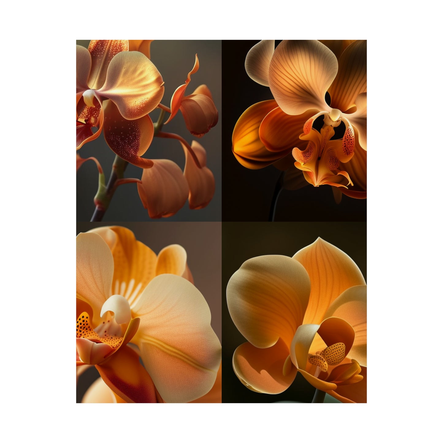 Premium Matte Vertical Posters Orange Orchid 5