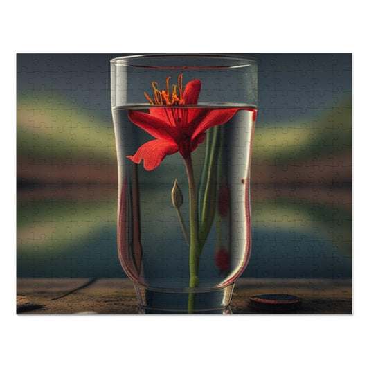 Jigsaw Puzzle (30, 110, 252, 500,1000-Piece) Red Lily in a Glass vase 1