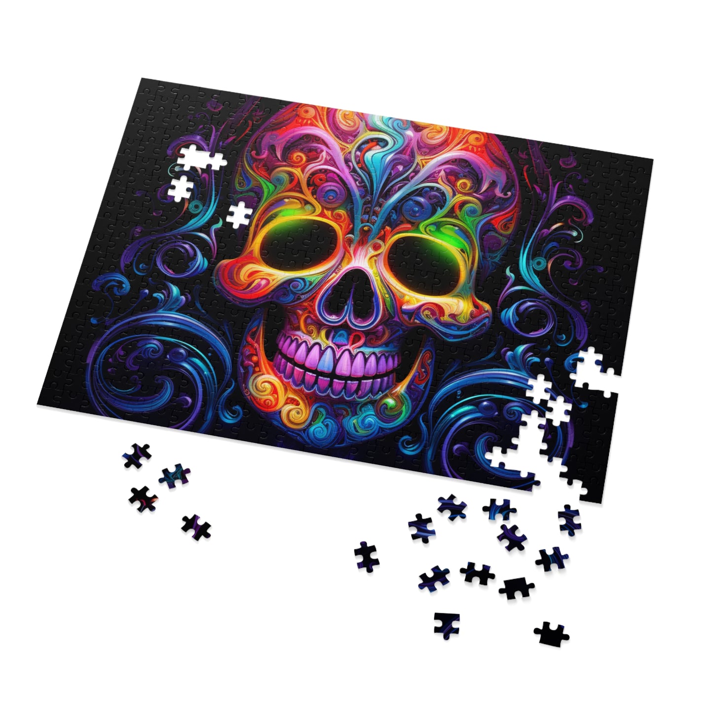 Jigsaw Puzzle (30, 110, 252, 500,1000-Piece) Macro Skull Color 2