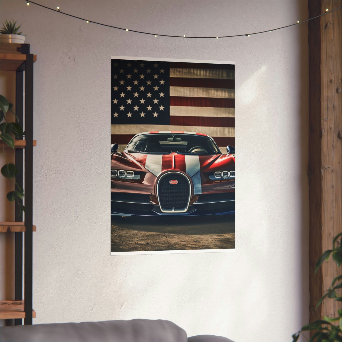 Premium Matte Vertical Posters Bugatti Flag 1