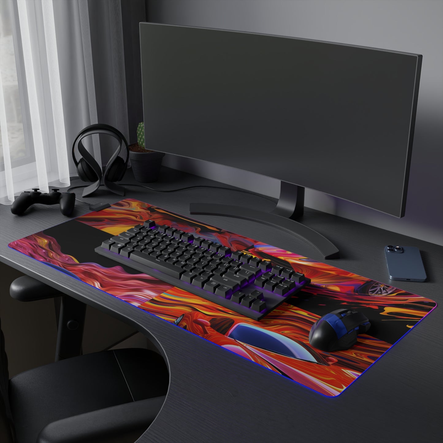 LED Gaming Mouse Pad Ferrari Water Fusion 5