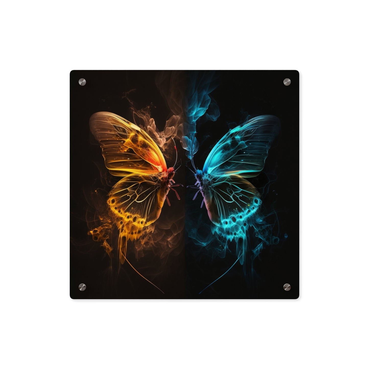 Acrylic Wall Art Panels Kiss Neon Butterfly 8