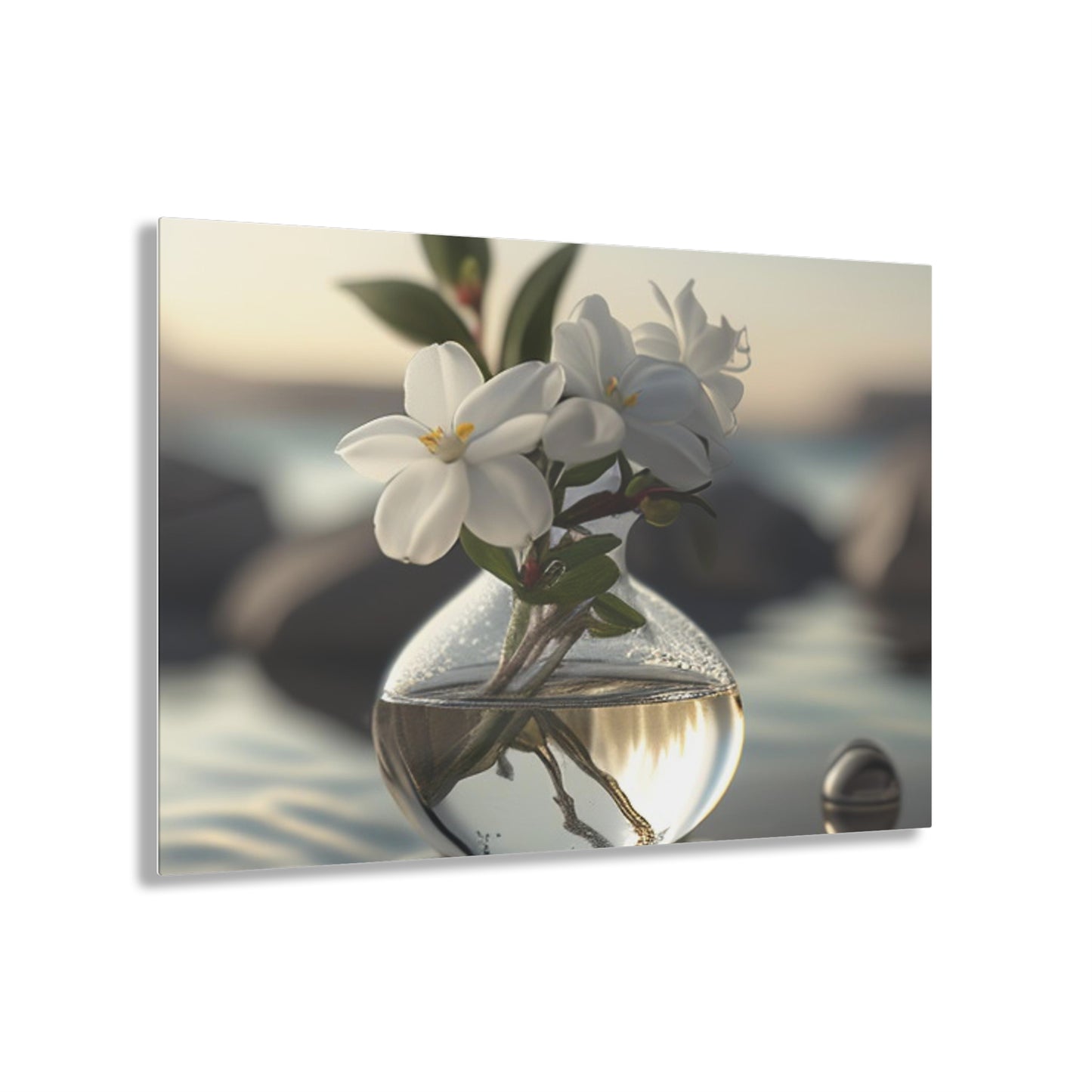 Acrylic Prints Jasmine glass vase 1