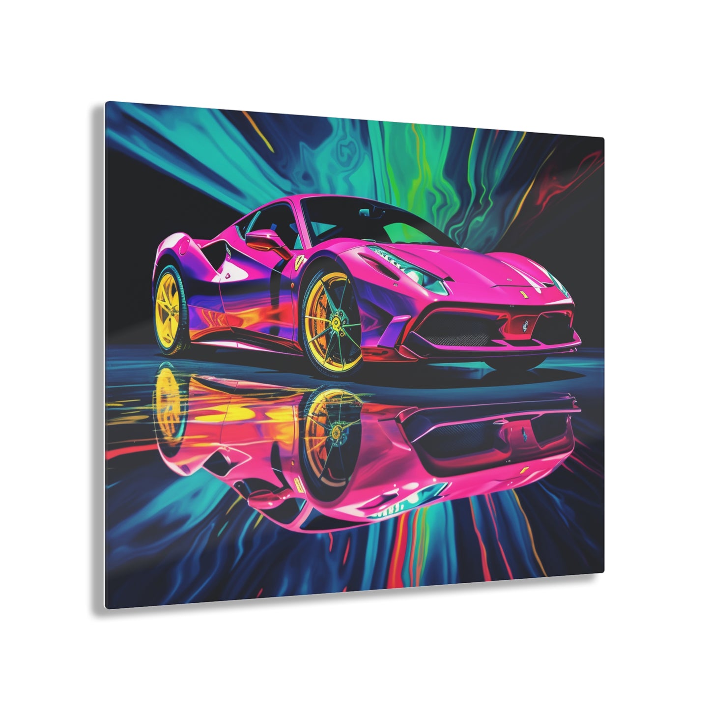 Acrylic Prints Pink Ferrari Macro 4