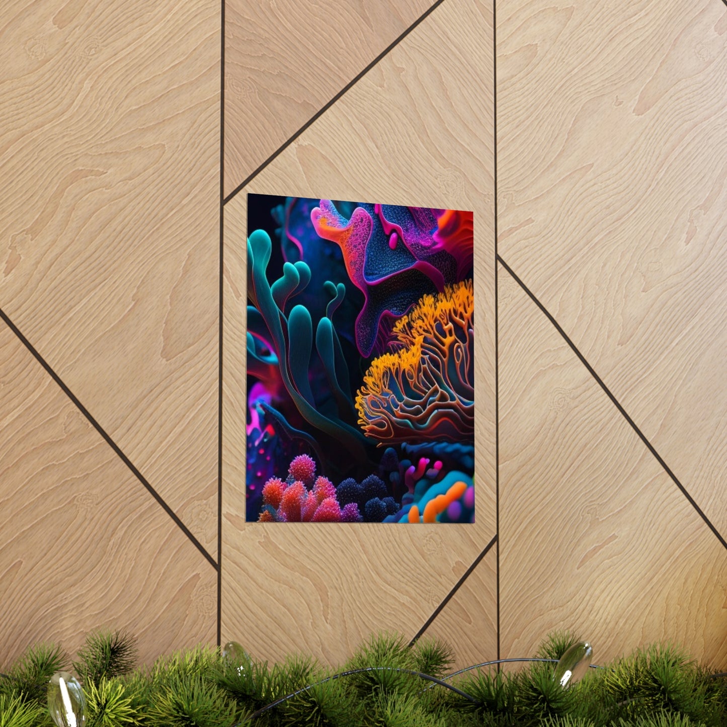 Premium Matte Vertical Posters Macro Coral Reef 2