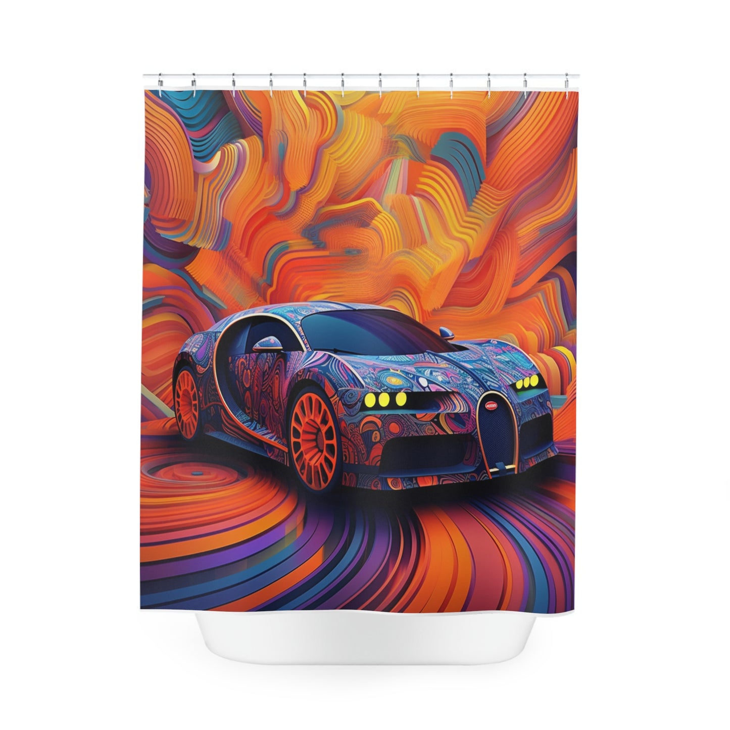 Polyester Shower Curtain Bugatti Abstract Concept 4