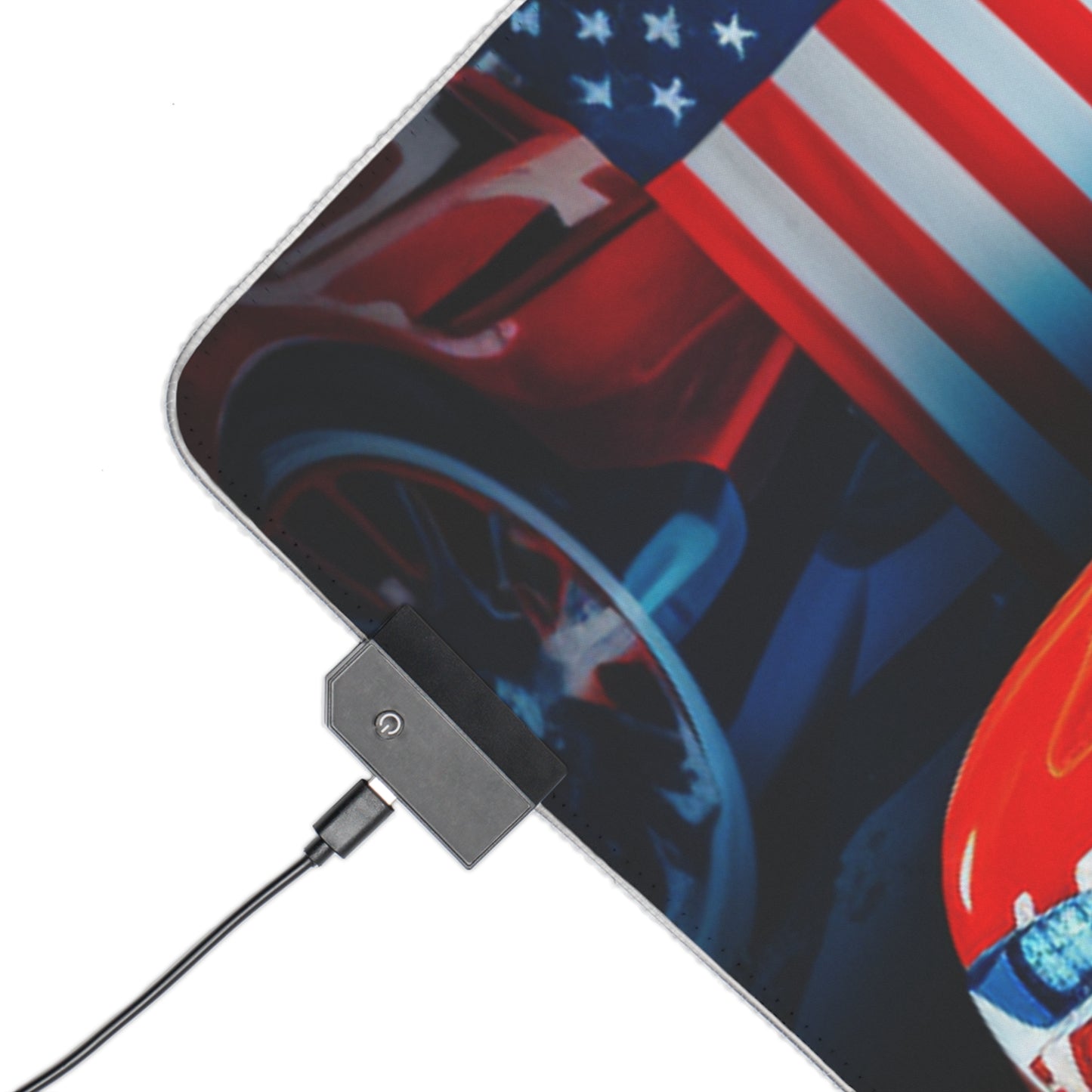 LED Gaming Mouse Pad Macro Bugatti American Flag 2