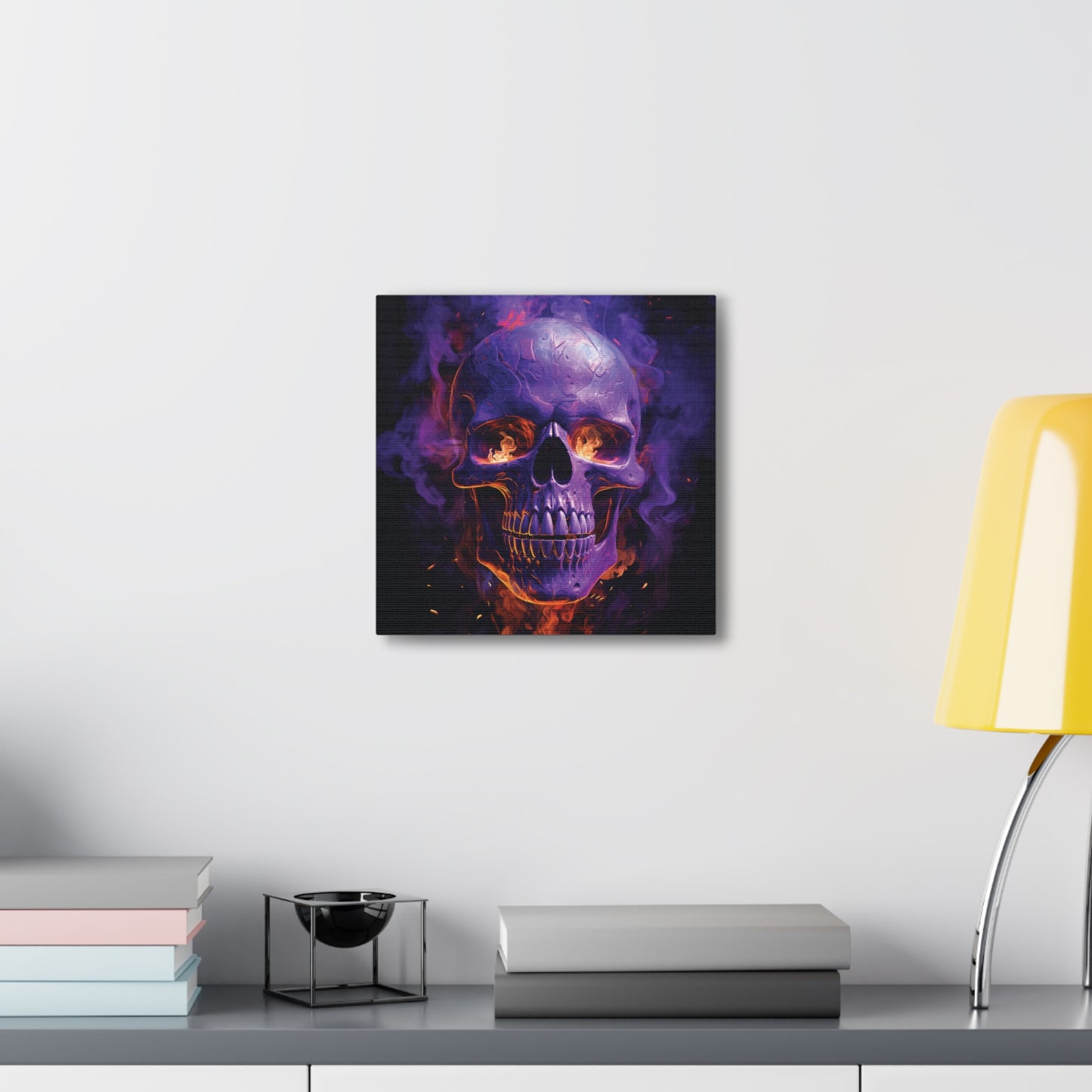 Canvas Gallery Wraps Skull Flames 1