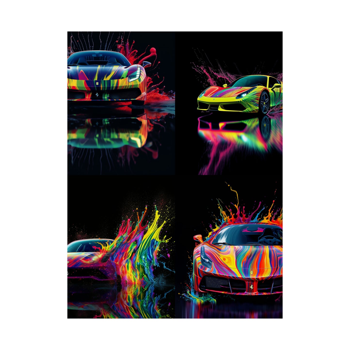 Premium Matte Vertical Posters Ferrari Fusion Water 5