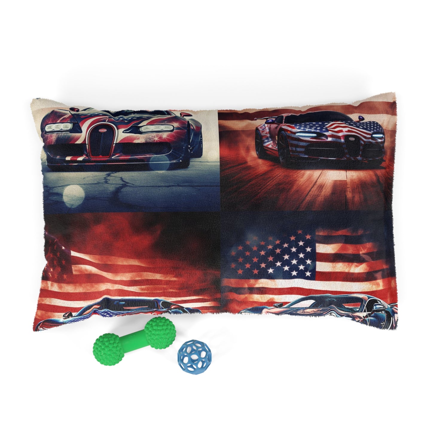 Pet Bed Abstract American Flag Background Bugatti 5