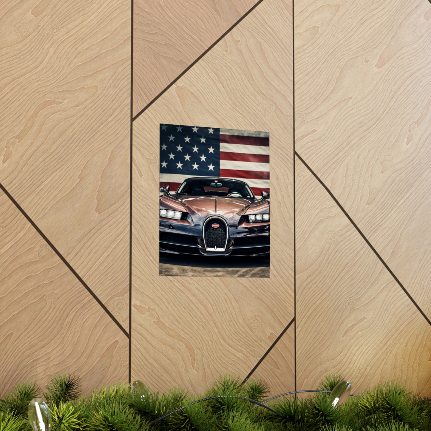 Premium Matte Vertical Posters Bugatti Flag 4