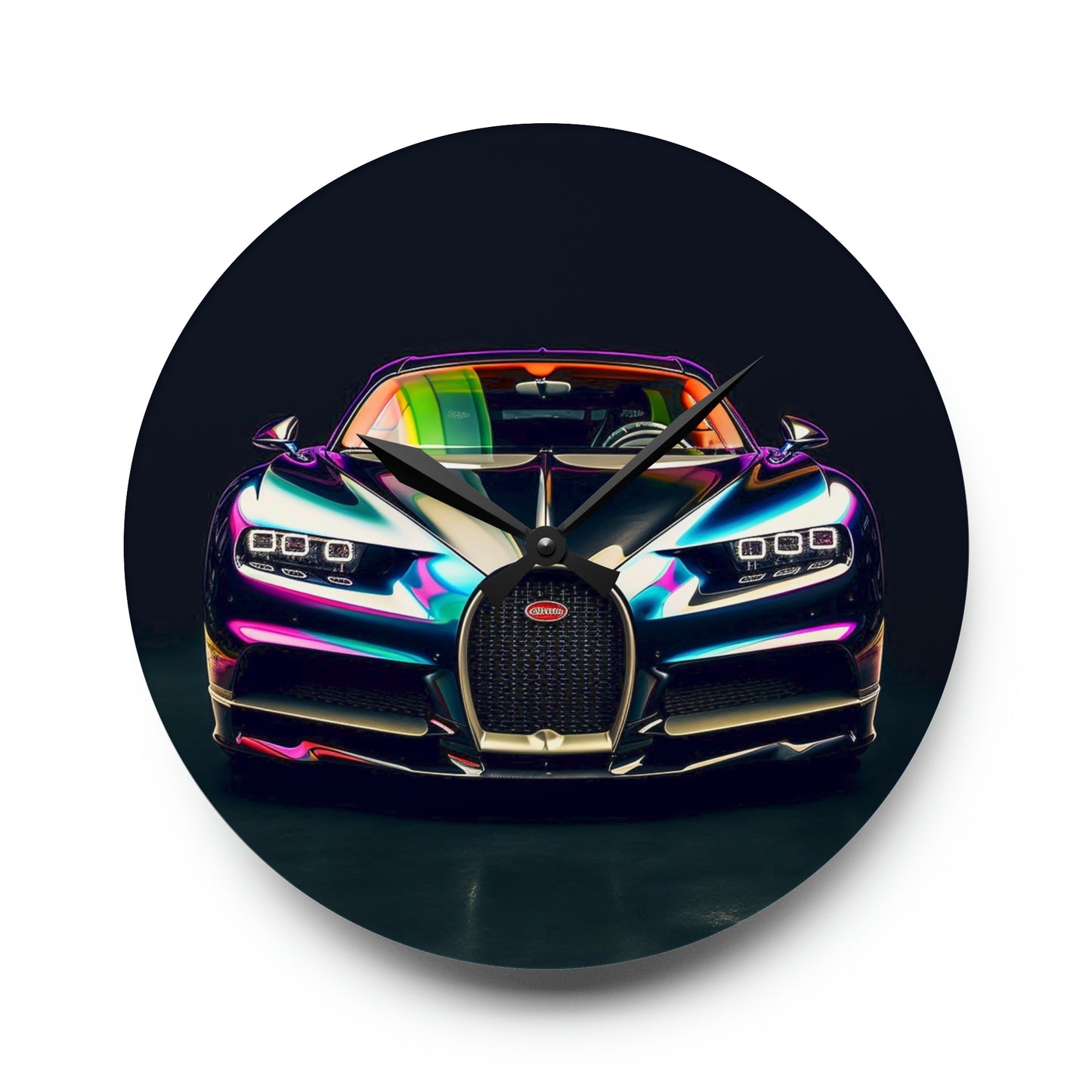 Acrylic Wall Clock Hyper Bugatti Chiron 4