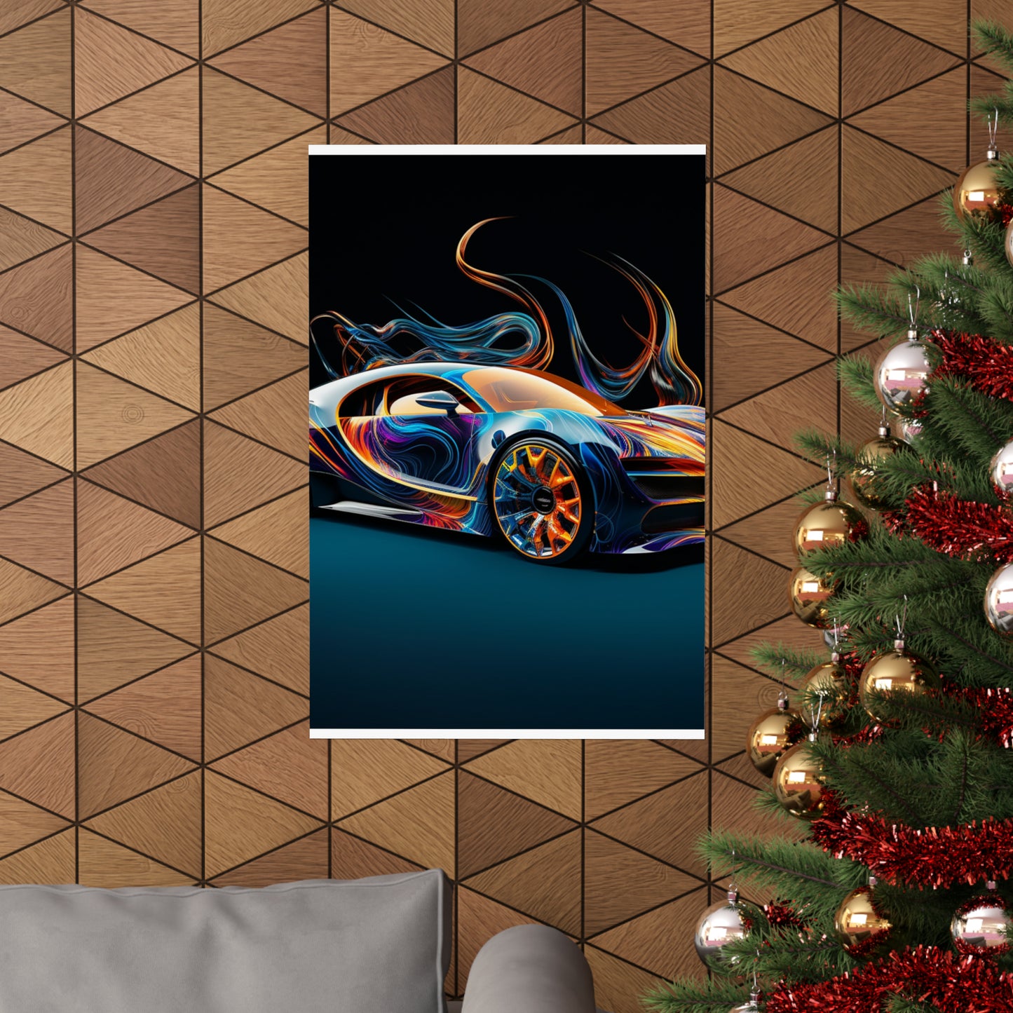 Premium Matte Vertical Posters Bugatti Abstract Flair 2