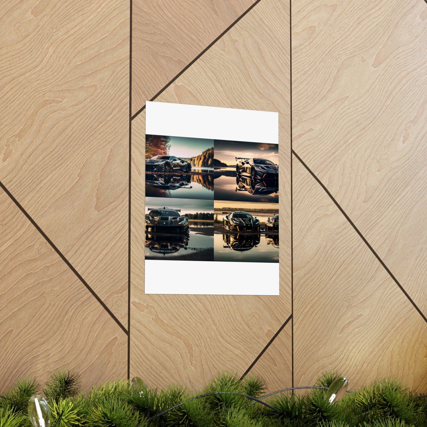 Premium Matte Vertical Posters Ferrari Lake 5