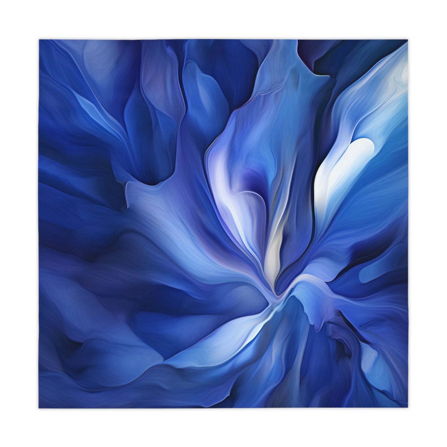 Tablecloth Abstract Blue Tulip 3