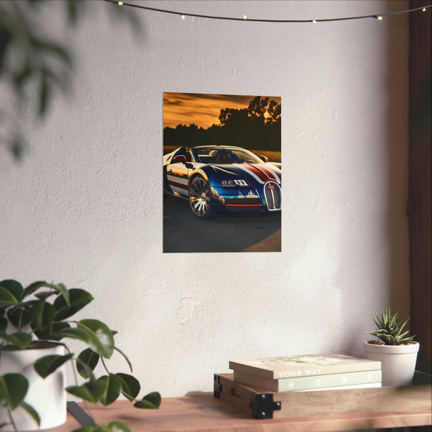 Premium Matte Vertical Posters Bugatti Flag American 3