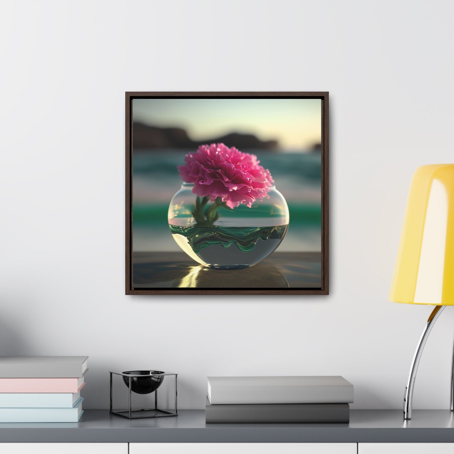 Gallery Canvas Wraps, Square Frame Carnation 3