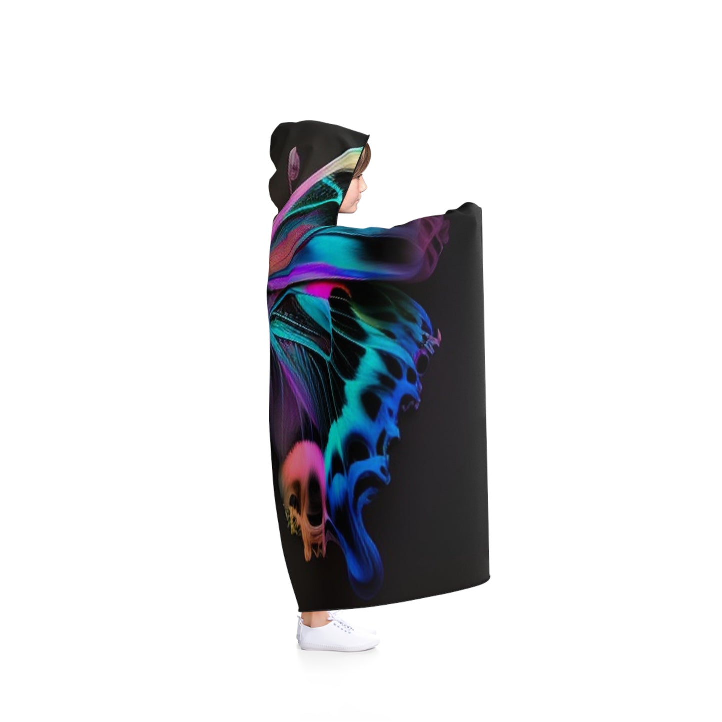 Hooded Blanket Neon Butterfly Fusion 2