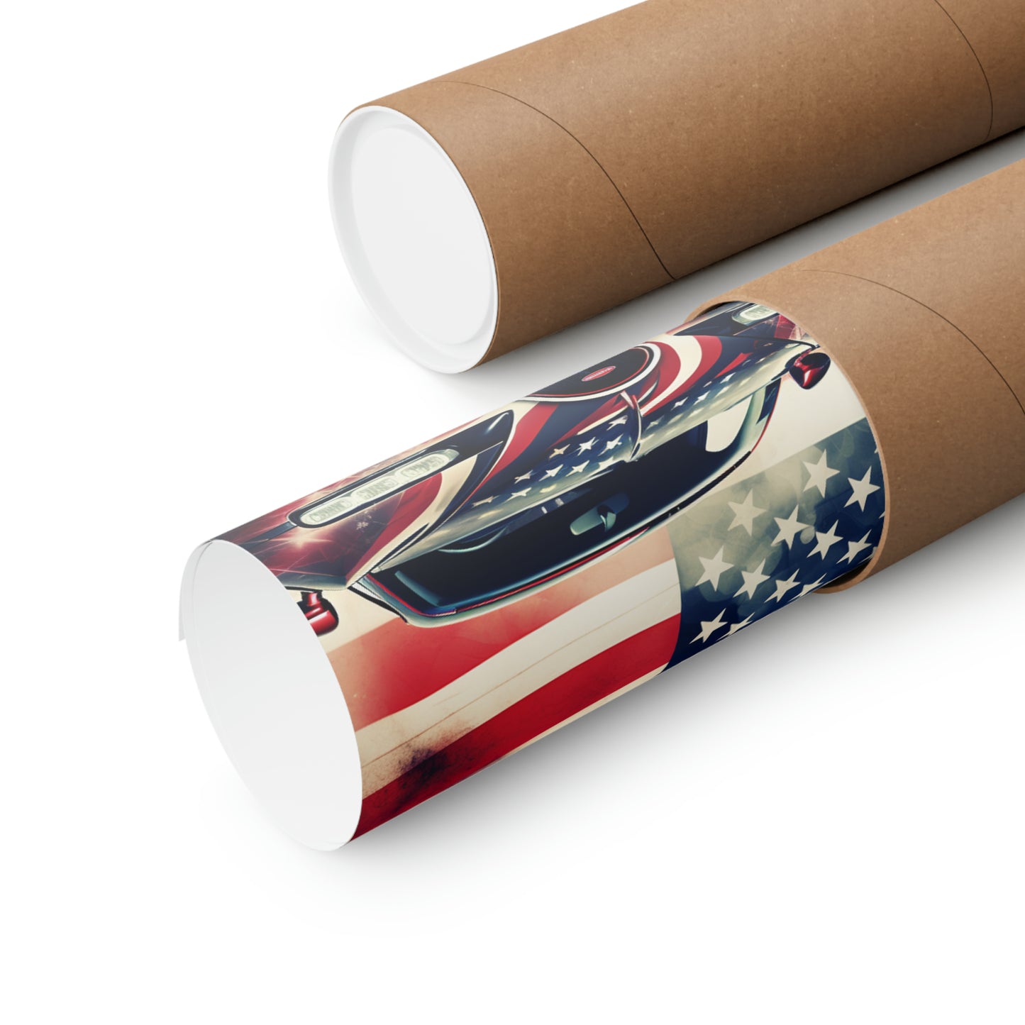 Premium Matte Vertical Posters Abstract American Flag Background Bugatti 1