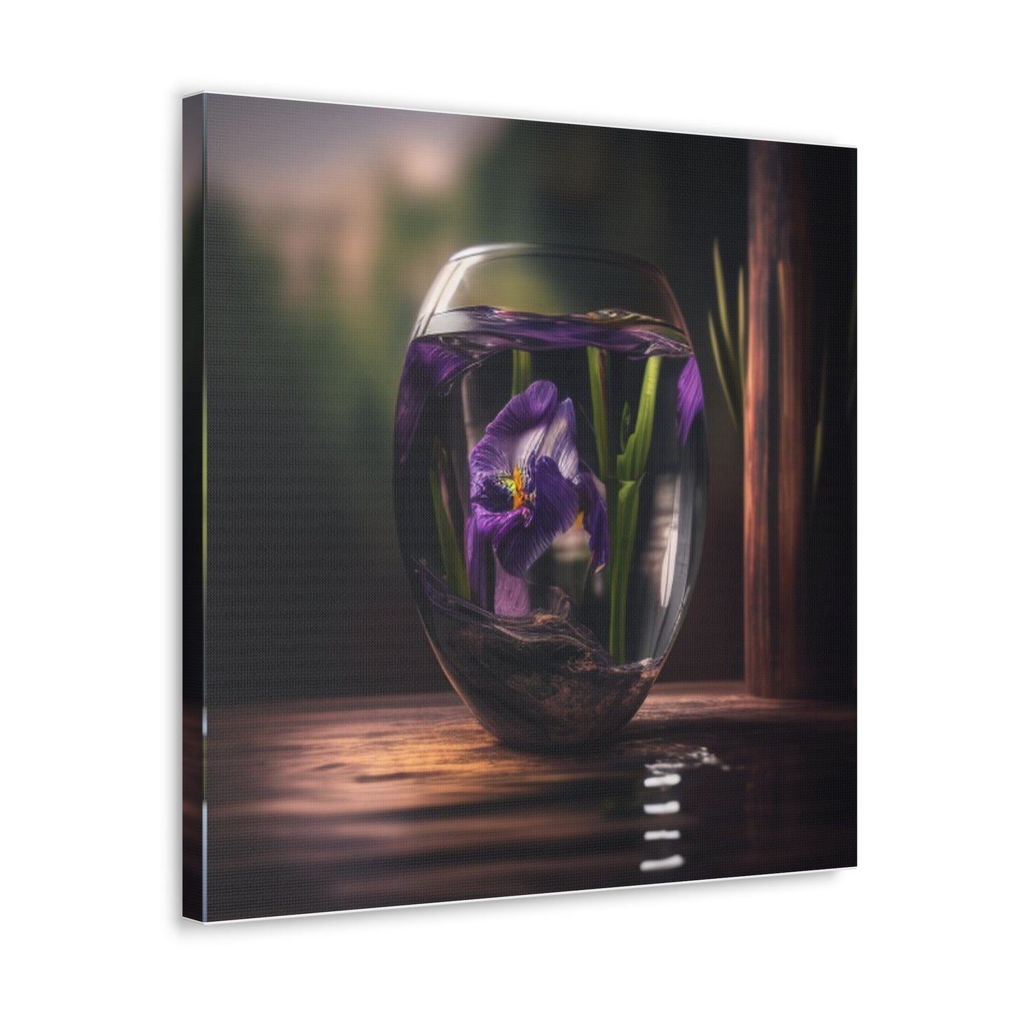 Canvas Gallery Wraps Purple Iris in a vase 4