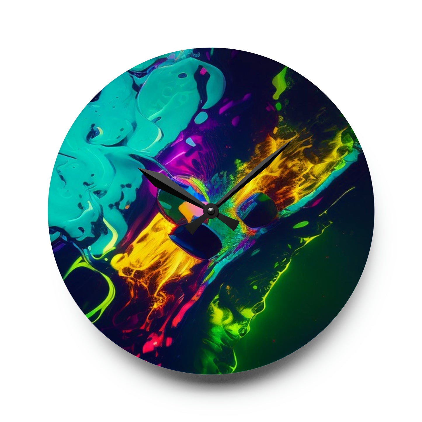 Acrylic Wall Clock Florescent Glow 4