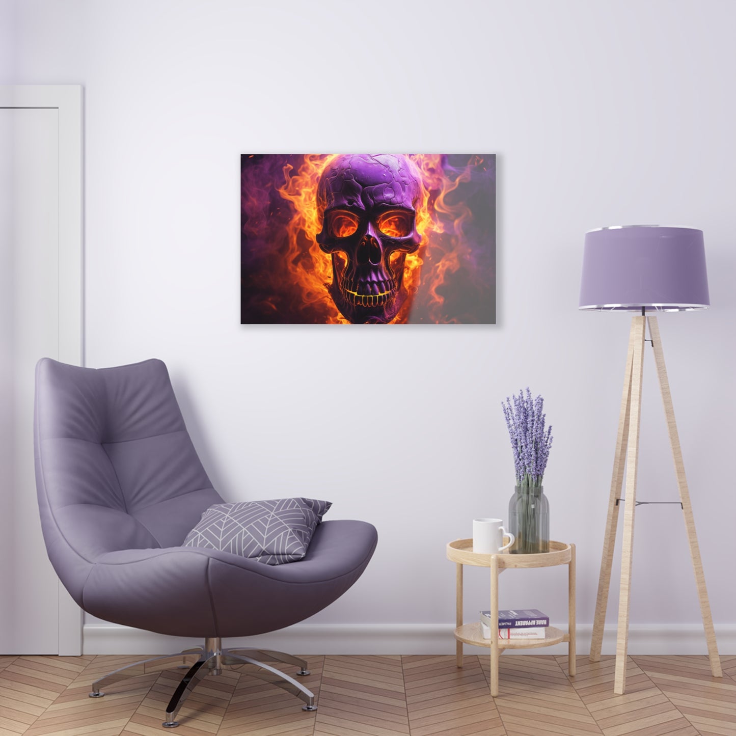 Acrylic Prints Skull Flames 3