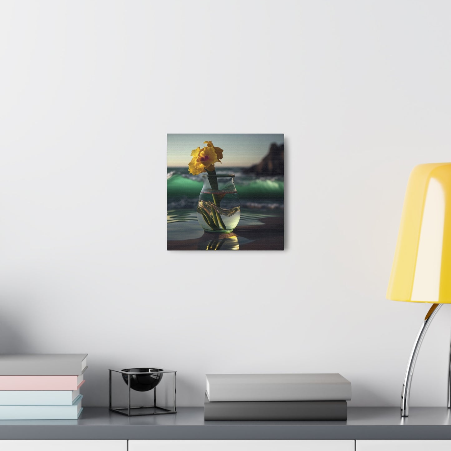 Canvas Gallery Wraps Yellow Gladiolus glass 1