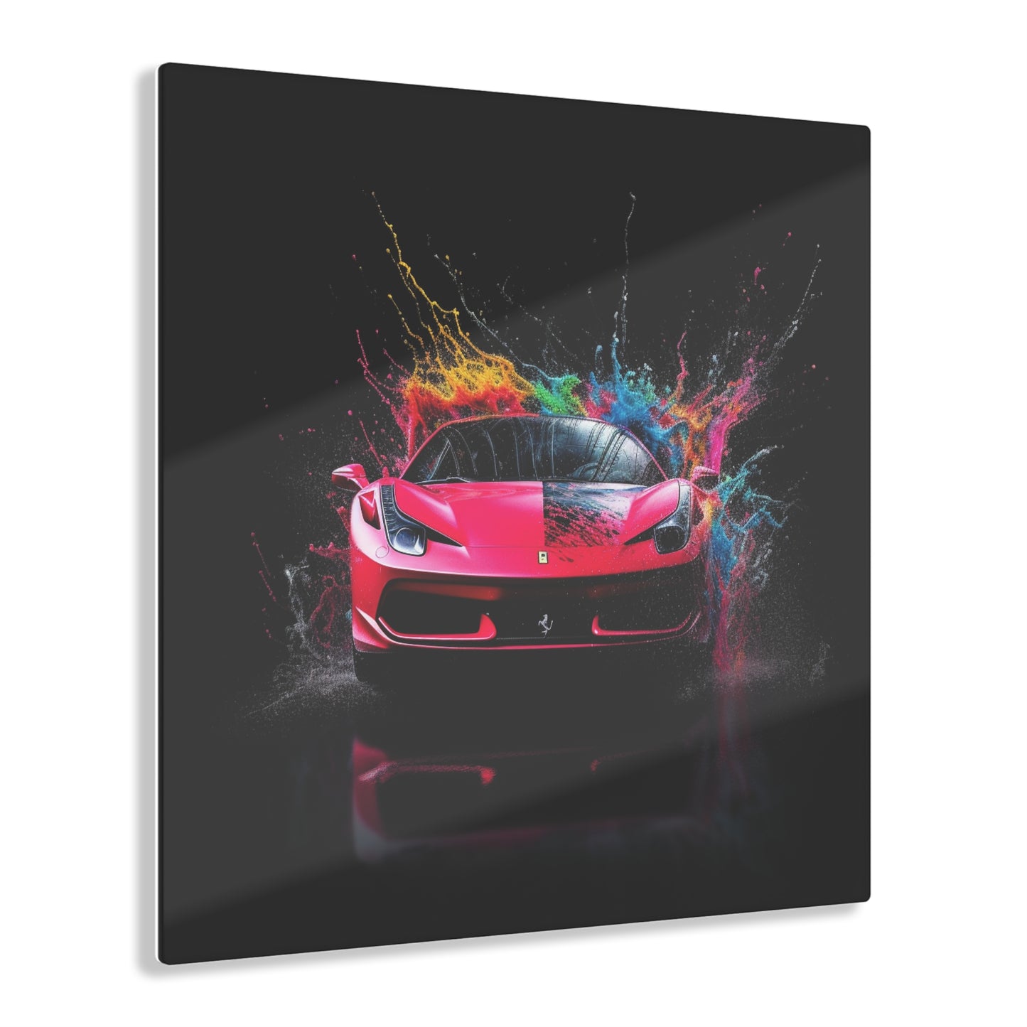 Acrylic Prints Ferrari Water Splash 2