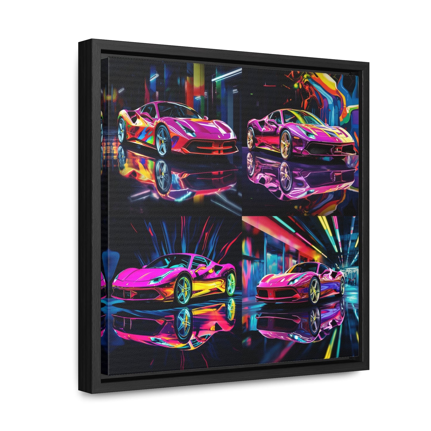 Gallery Canvas Wraps, Square Frame Pink Macro Ferrari 5