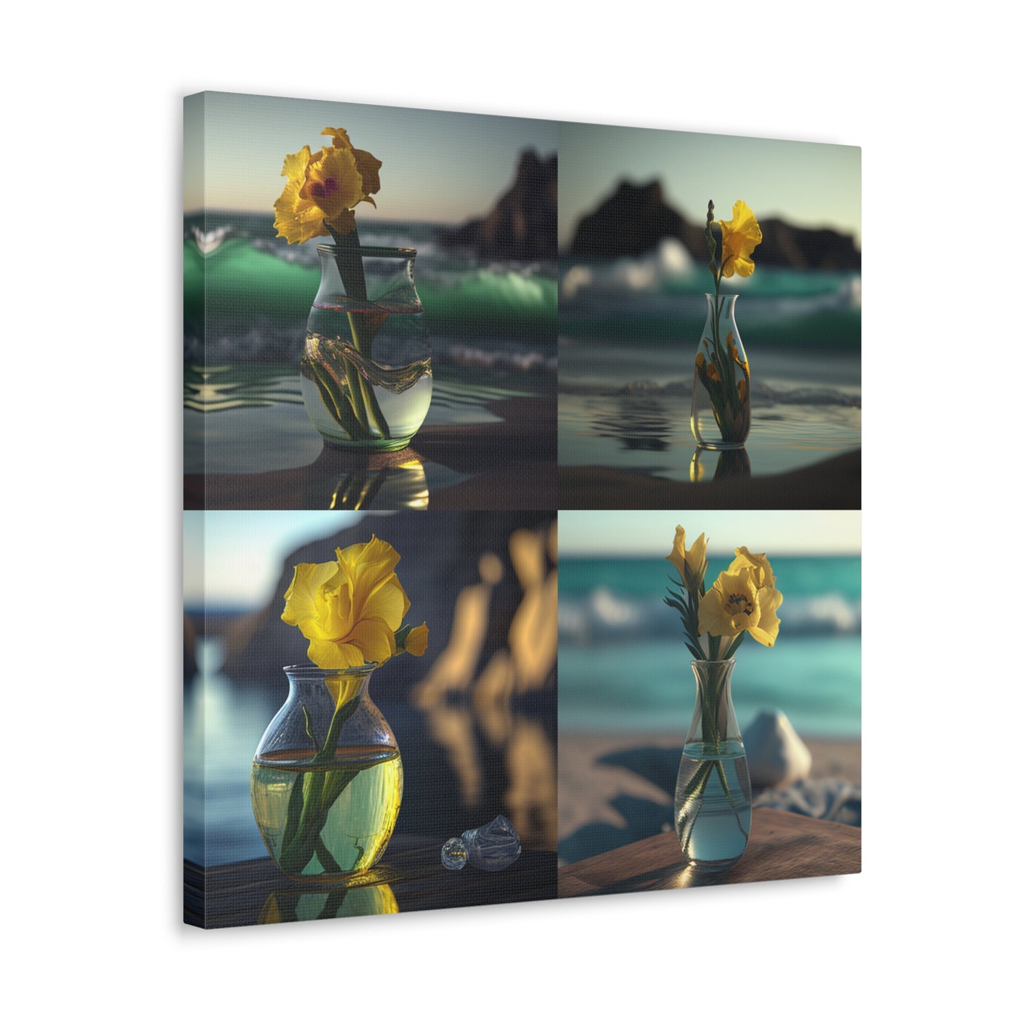 Canvas Gallery Wraps Yellow Gladiolus glass 5