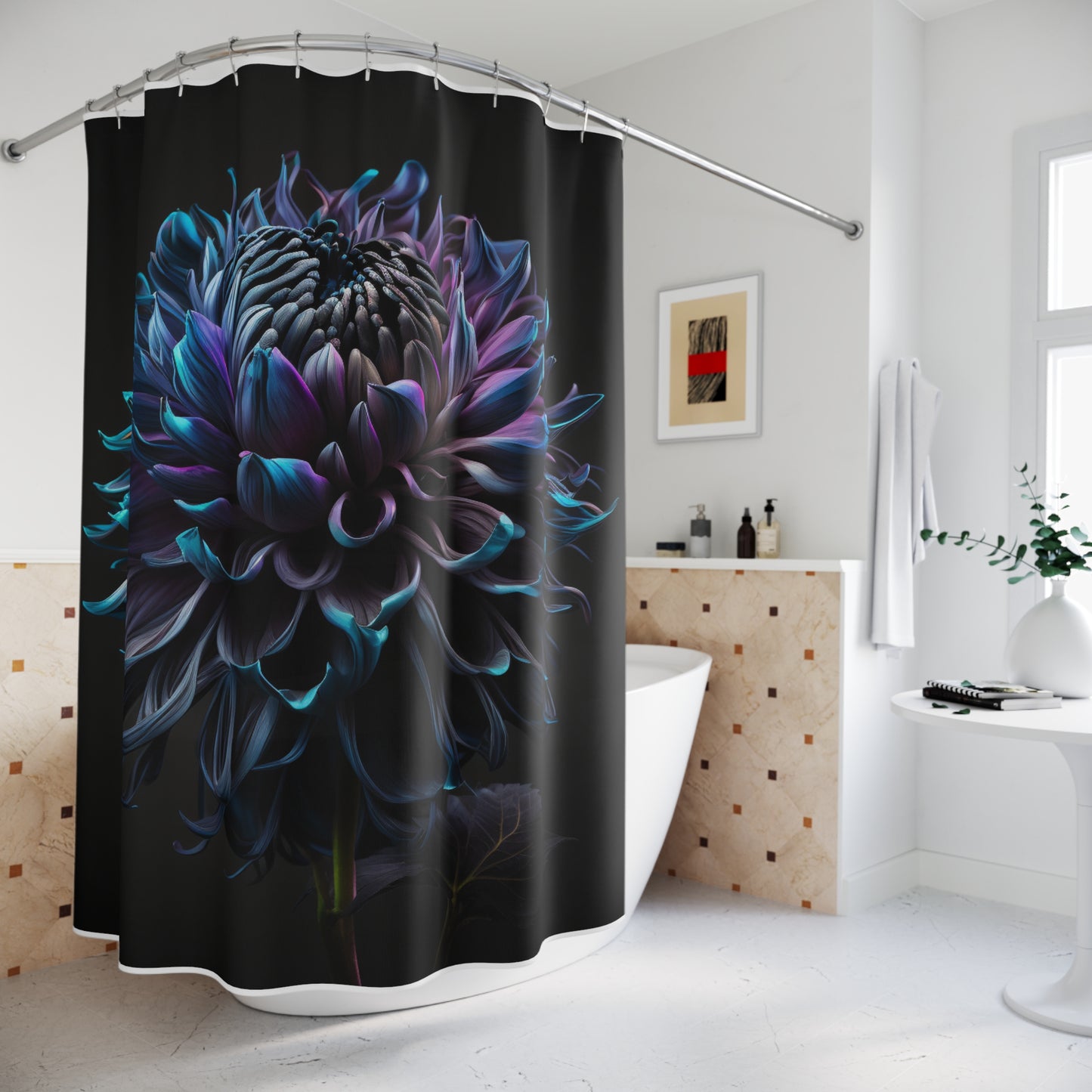 Polyester Shower Curtain Dahlia Purple 3