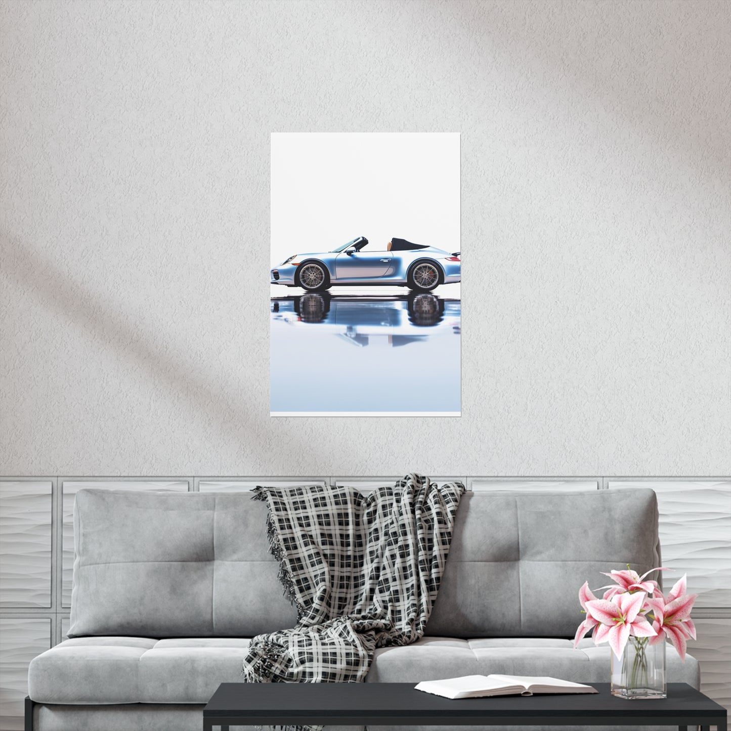 Premium Matte Vertical Posters 911 Speedster on water 1