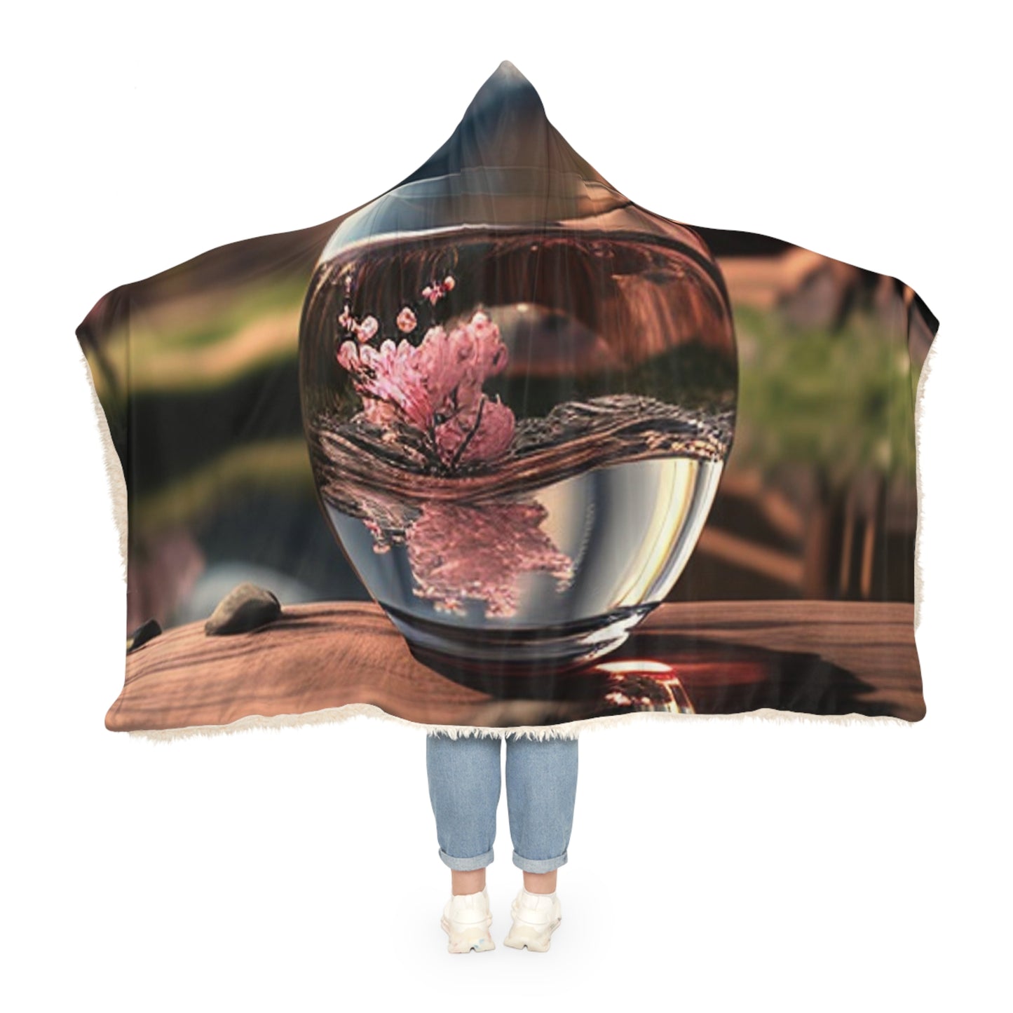 Snuggle Hooded Blanket Cherry Blossom 4