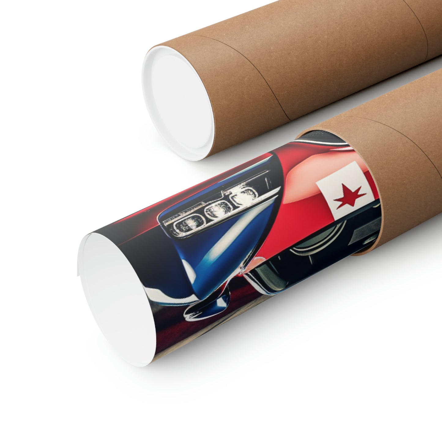 Premium Matte Vertical Posters Bugatti American Flag 3