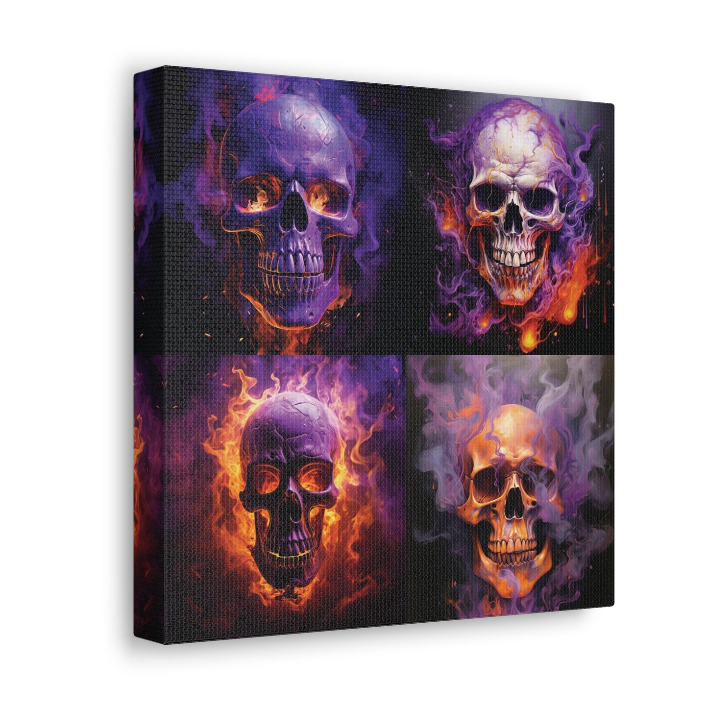 Canvas Gallery Wraps Skull Flames 5