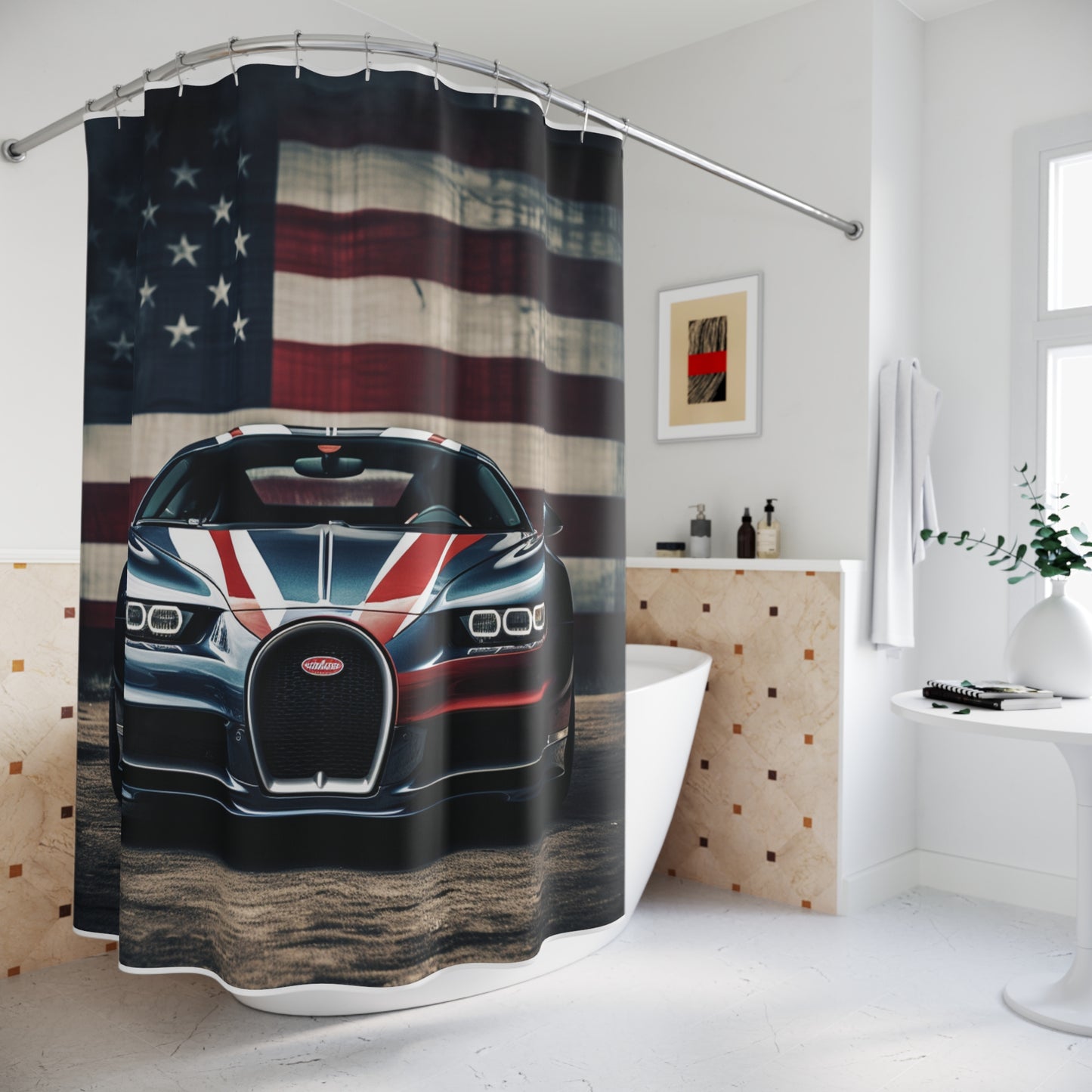 Polyester Shower Curtain Bugatti Flag 2