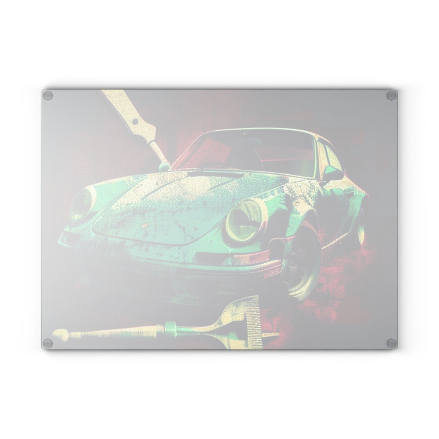 Glass Cutting Board Porsche Abstract 4