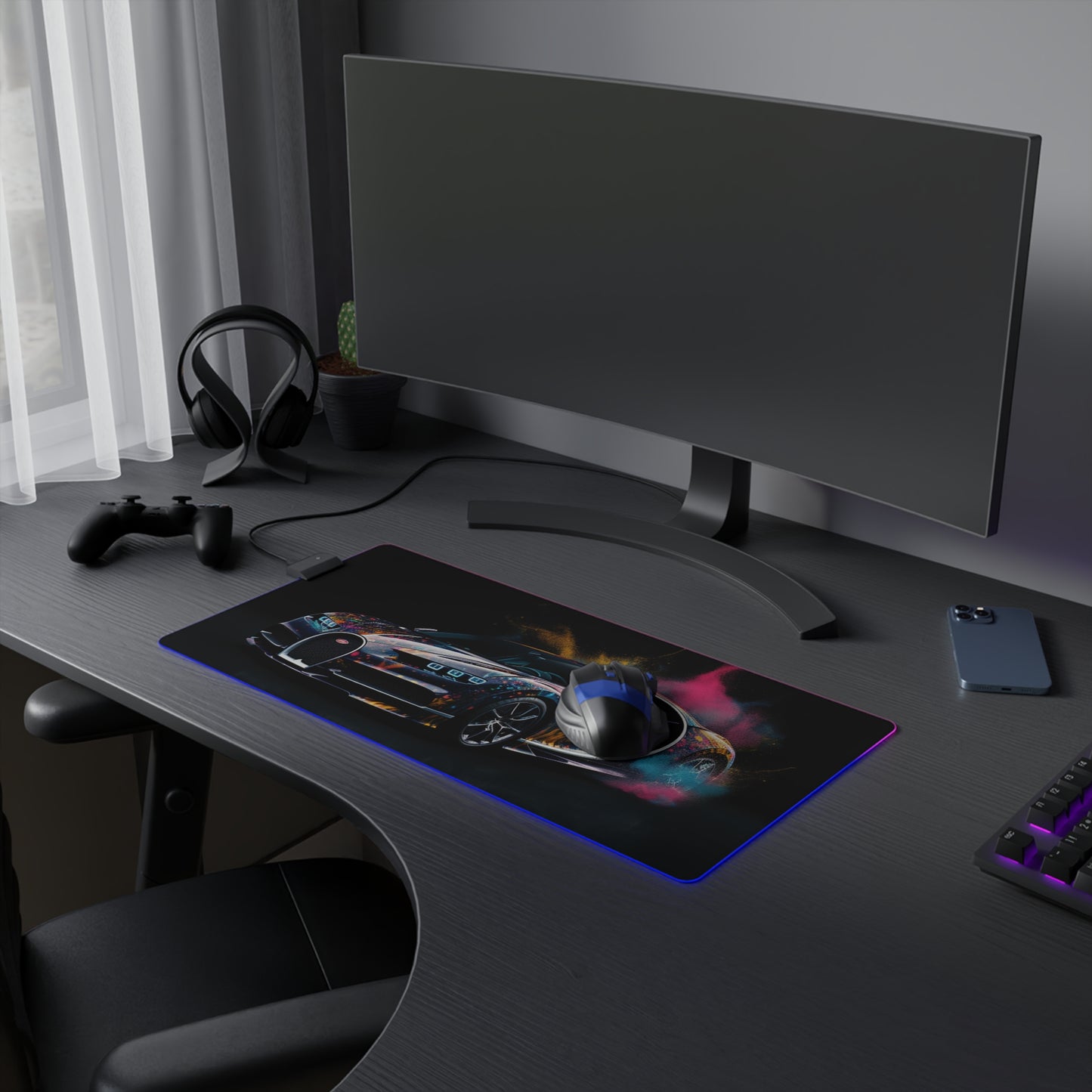 LED Gaming Mouse Pad Hyper Bugatti 4