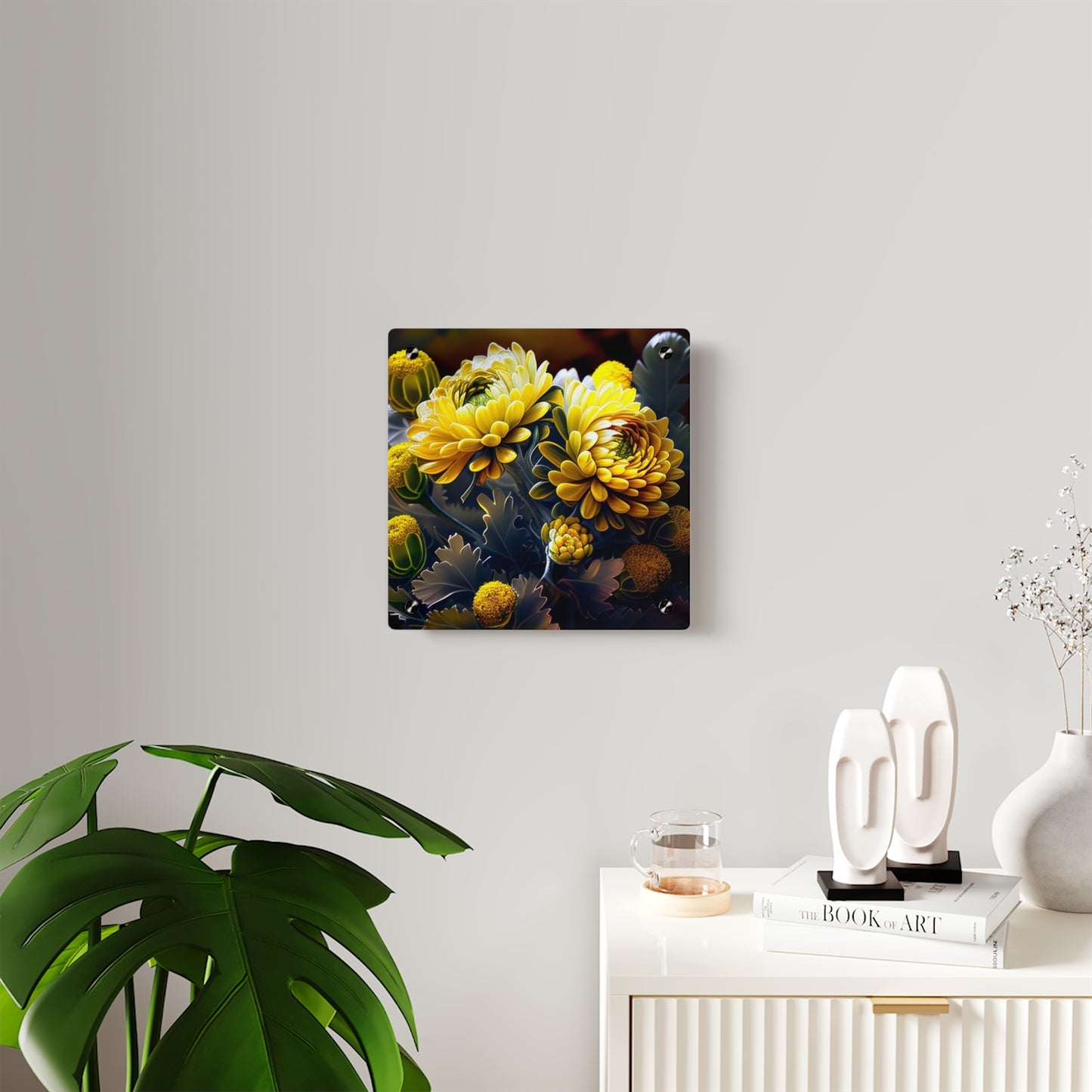 Acrylic Wall Art Panels Yellow Hermosas Flores Amarillas 3