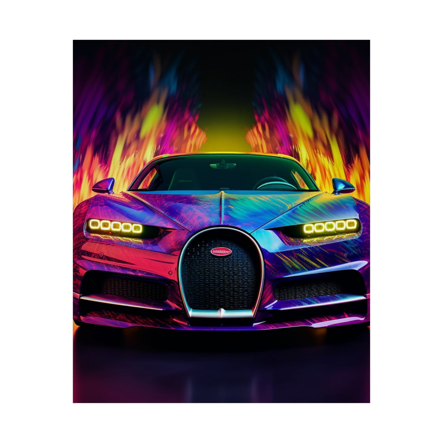 Premium Matte Vertical Posters Florescent Bugatti Flair 3