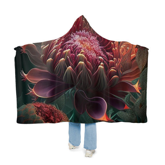 Snuggle Hooded Blanket Flower Arangment 1