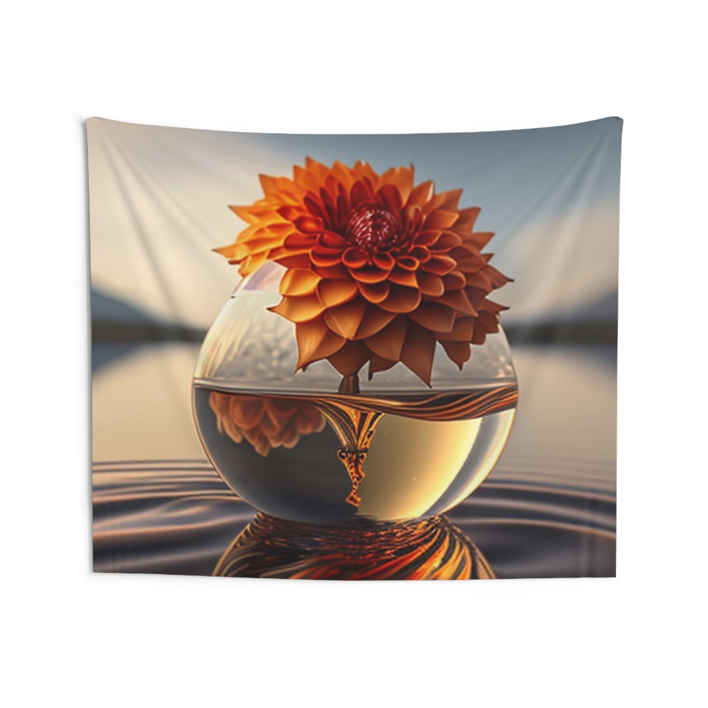 Indoor Wall Tapestries Dahlia Orange 1