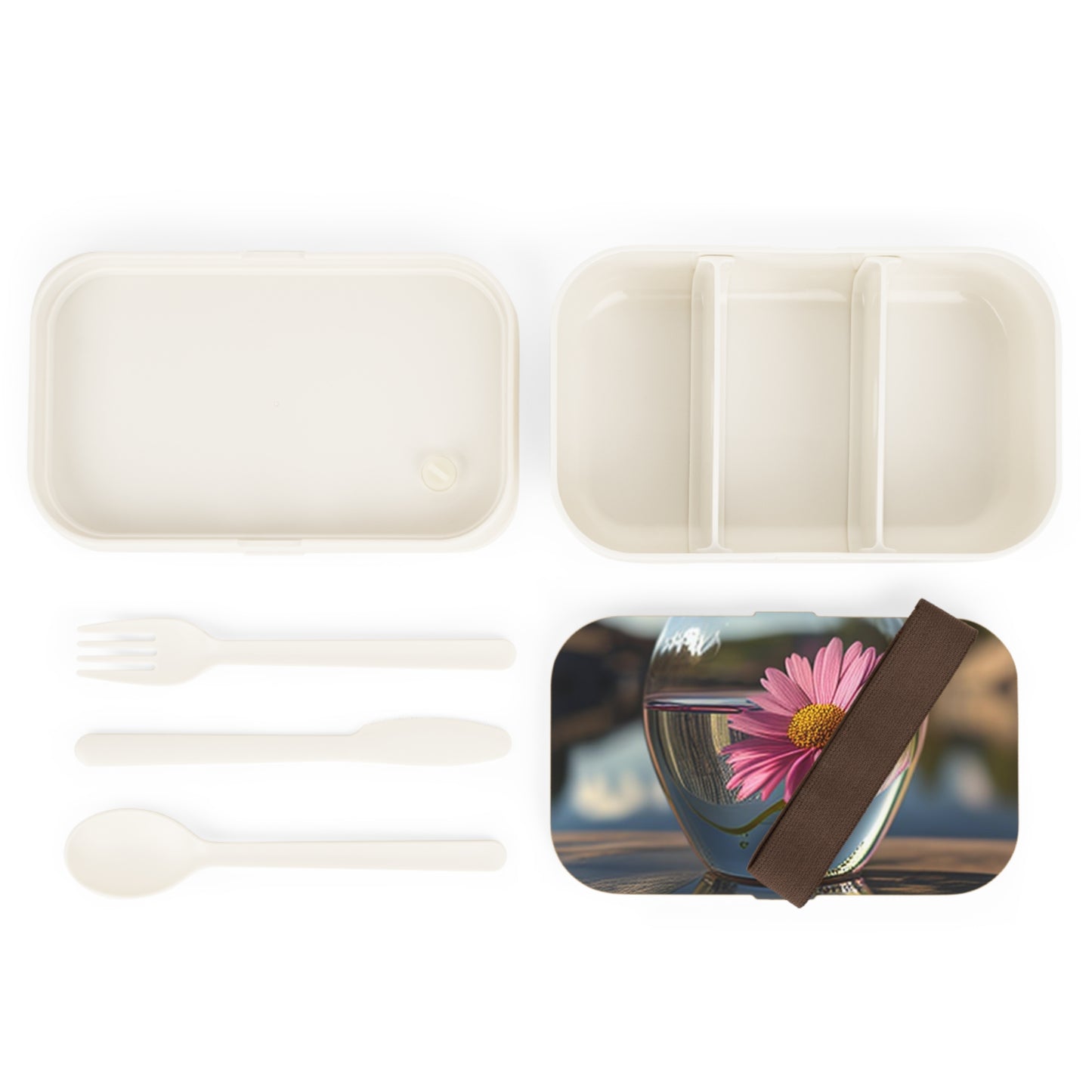 Bento Lunch Box Pink Daisy 3